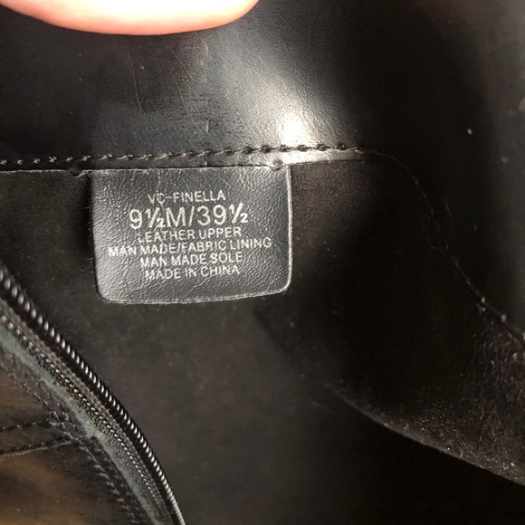 Vince Camuto Finella Black Leather Zip Knee Boots - Picture 7 of 10